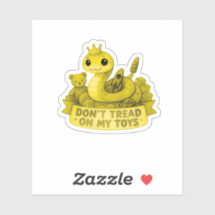 Sticker Cute Baby Snake Don't Tread On My Toys Gift