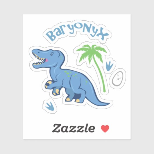 Sticker Cute Baryonyx (Feuille)