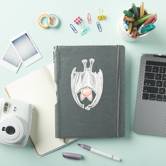 Sticker Cute Bat Hammering un clou (Couverture iPad)