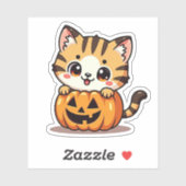 Sticker Cute Bengal Kitten - Art Pastel Éffrayant (Feuille)
