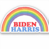 Sticker Cute Biden Harris Rainbow Politique (Devant)
