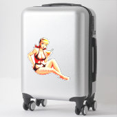 Sticker Cute Blonde Martini Bikini Girl Thunder_Cove (Sur valise)