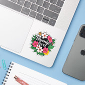 Sticker Cute Bloomin Lovely Wildflower (Ordinateur portable avec iPhone)