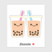 Sticker Cute Boba Bubble Tea Love (Feuille)