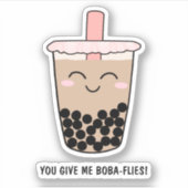 Sticker Cute Boba Milk Tea Pun (Devant)