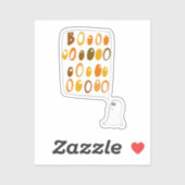 Sticker Cute BOO Ghost Halloween (Feuille)