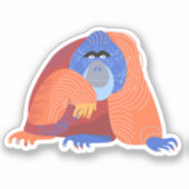 Sticker Cute Bornean Orangutan (Recto)