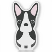 Sticker Cute Boston Terrier Chien Chien Chien Chien Chien  (Devant)