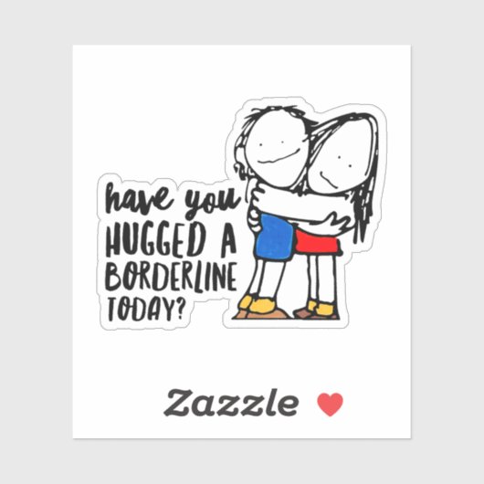 Sticker Cute BPD Accrocher une bordure | cadeau DBT (Feuille)