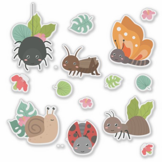 Sticker Cute Bugs Collection 5 Scrapbooking (Devant)