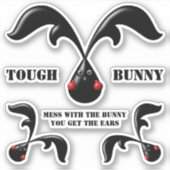 Sticker Cute Bunny Boxer Lapin (Devant)
