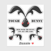 Sticker Cute Bunny Boxer Lapin (Feuille)