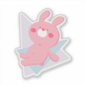 Sticker Cute bunny with heart nose (Devant)