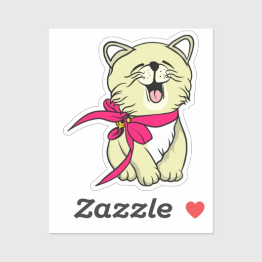 Sticker Cute ca (Feuille)