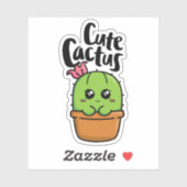 Sticker Cute cactus (Feuille)
