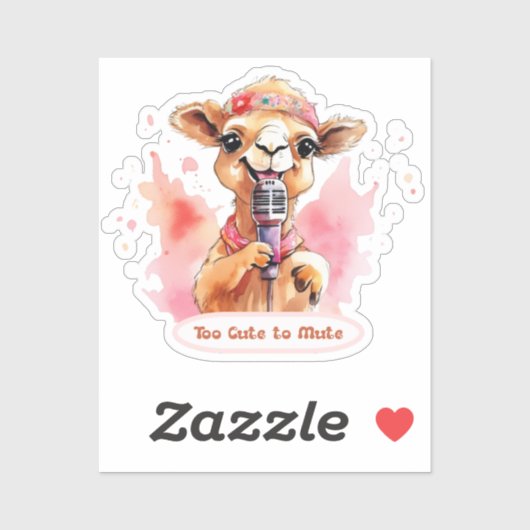 Sticker Cute Camel (Feuille)