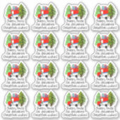 Sticker Cute Canada Postal Worker Merci Camion de Noël (Devant)