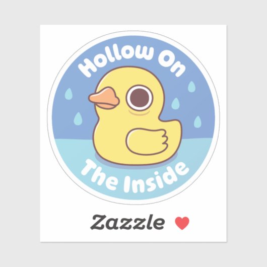 Sticker Cute Canard En Caoutchouc Hollow Sur L'Intérieur D (Feuille)