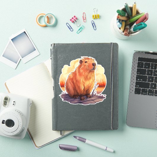 Sticker Cute Capybara (Couverture iPad)
