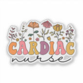 Sticker Cute Cardiac Nurse (Devant)