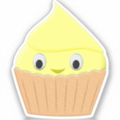Sticker Cute Cartoon Citron Cupcake (Recto)