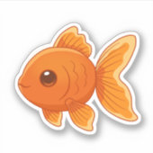 Sticker Cute Cartoon Goldfish (Devant)