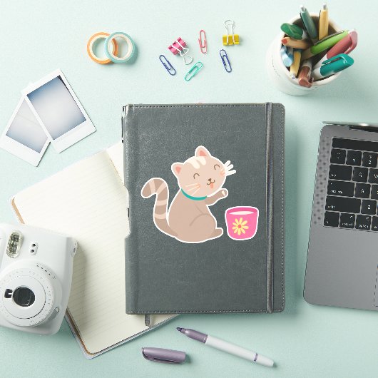 Sticker Cute cat (Couverture iPad)