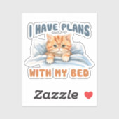 Sticker Cute Cat - J'Ai Des Plans (2) (Feuille)