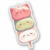 Sticker Cute Cat Tri-color Dango (Devant)