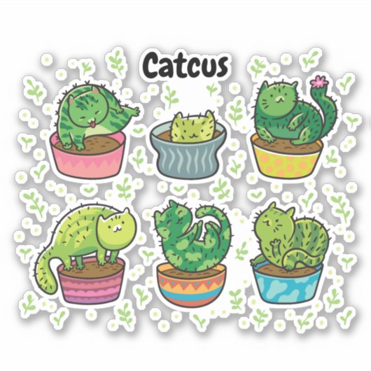Sticker Cute Catcus (Devant)