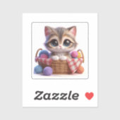 Sticker Cute chat (Feuille)