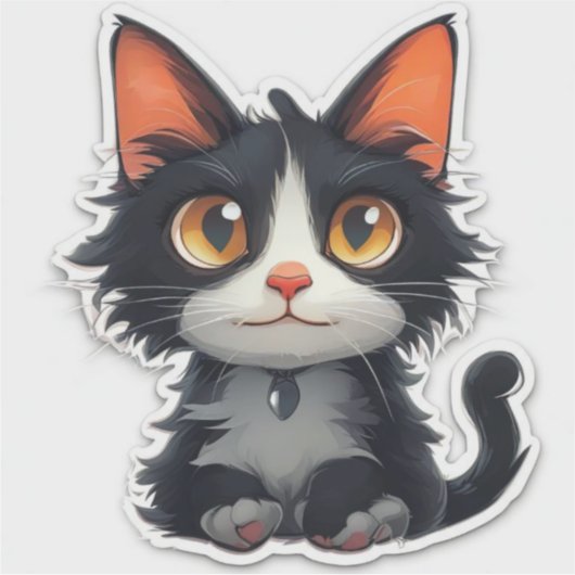 Sticker Cute chat (Devant)