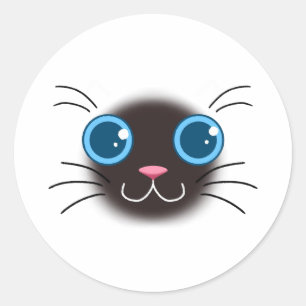 Sticker Cute Chat Siamese