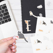 Sticker Cute Chats Jouer Mur Meubles Feuille d'autocollant