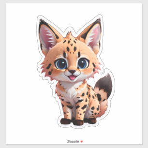 Sticker Cute Cheetah