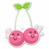 Sticker Cute Cherry Art Design (Devant)