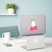 Sticker Cute Cherry Art Design (Ordinateur portable sur le bureau)