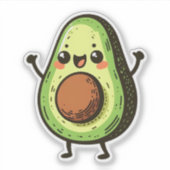 Sticker Cute Chibi Avocado (Devant)