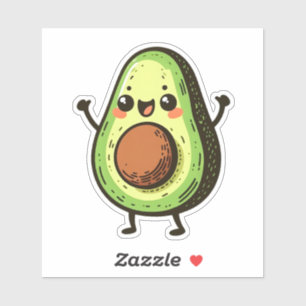 Sticker Cute Chibi Avocado
