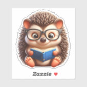 Sticker Cute Chibi Lecture Hedgehog (Feuille)