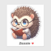 Sticker Cute Chibi Lecture Hedgehog (Feuille)