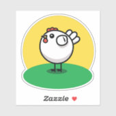 Sticker Cute Chicken (Feuille)
