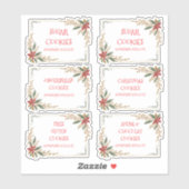 Sticker Cute Christmas Frame For Cookies Exchange Party (Feuille)