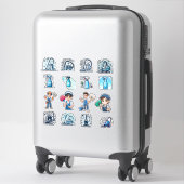 Sticker Cute Cleaning Service Icons & Characters – Vector  (Sur valise)