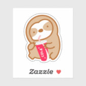 Sticker Cute Cola Soda Sloth (Feuille)