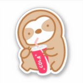 Sticker Cute Cola Soda Sloth (Devant)