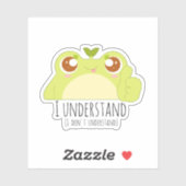 Sticker Cute Comprendre Grenouille verte (Feuille)