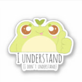 Sticker Cute Comprendre Grenouille verte (Devant)