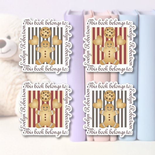 Sticker Cute Cookie Gingerbread Man Boplate