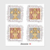 Sticker Cute Cookie Gingerbread Man Boplate (Feuille)